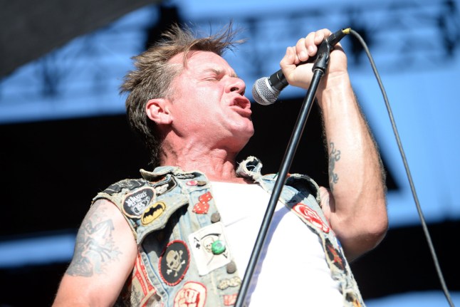 IRVINE, CA - AUGUST 15: Singer David Roach of Junkyard performs onstage at the Cathouse Festival at Irvine Meadows Amphitheatre on August 15, 2015 in Irvine, California. (Photo by Scott Dudelson/Getty Images,)