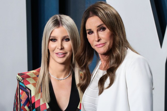 Caitlyn Jenner (R) poses with best friend Sophia Hutchins