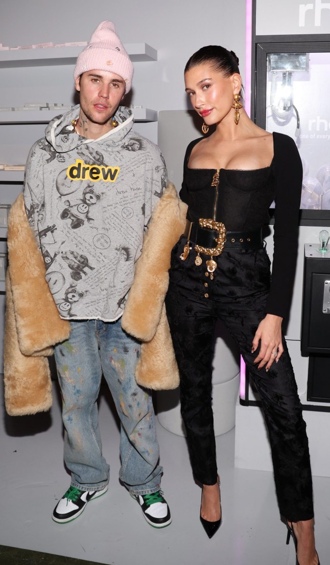 HOLLYWOOD, CALIFORNIA - JANUARY 14: Justin Bieber and Hailey Bieber attend OBB Media???s Grand Opening of OBB Studios on January 14, 2023 in Hollywood, California. (Photo by Jerritt Clark/Getty Images for OBB Media)