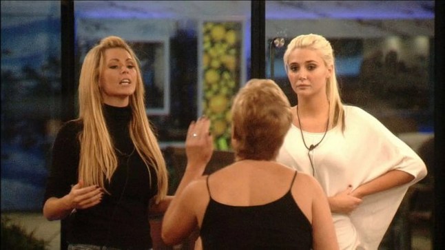Denise Welch Celebrity Big Brother house Playboy twins Karissa and Kristina Shannon Nicola McLean