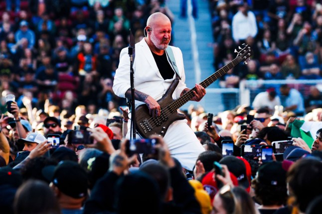 FILE - Bassist Sam Rivers of Limp Bizkit performs a show at Levi's Stadium in Santa Clara, Calif. on June 20, 2025. (Yalonda M. James/San Francisco Chronicle via AP, File)