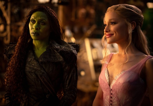 Film still from Wicked: For Good, starring Ariana Grande and Cynthia Erivo. (Picture: Giles Keyte/Universal Pictures)