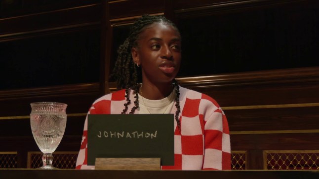 Cat Burns voting for Jonathan Ross