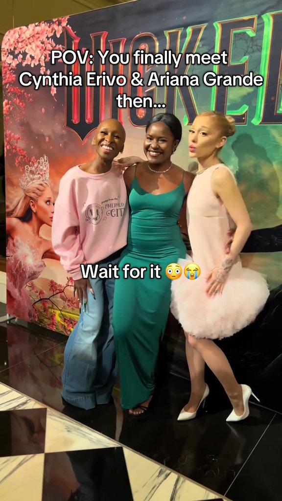 Cynthia Erivo and Ariana Grande rush to mop champagne off embarrassed fan in viral video https://www.tiktok.com/@triciampisi/video/7567053871823031570?is_from_webapp=1&web_id=7530525550613202454