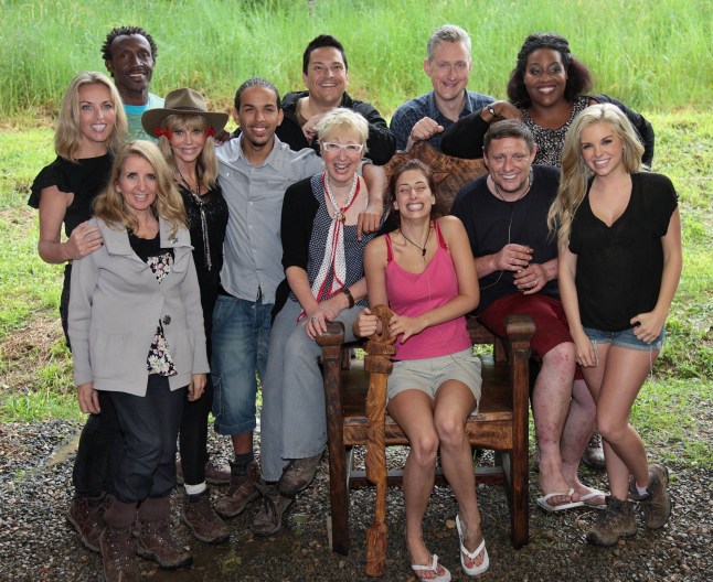 Mandatory Credit: Photo by REX/Shutterstock (1255088v) Winner, Queen of the Jungle Stacey Solomon with all the celebs after being declared the Winner of the 2010 "I'm a Celebrity... Get Me Out Of Here" in Australia - left to right - Sheryl Gascoigne, Gillian McKeith, Linford Christie, Britt Ekland, Aggro Santos, Jenny Eclair, Dom Joly, Lembit Opik, Shaun Ryder, Alison Hammond and Kayla Collins 'I'm A Celebrity...Get Me Out Of Here' TV Programme, Australia - 04 Dec 2010 Minus Nigel Havers who left Australia 10 Days Ago