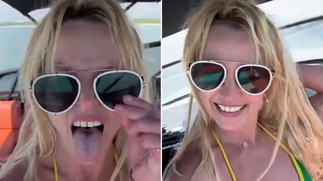 Britney Spears wearing sungalsses