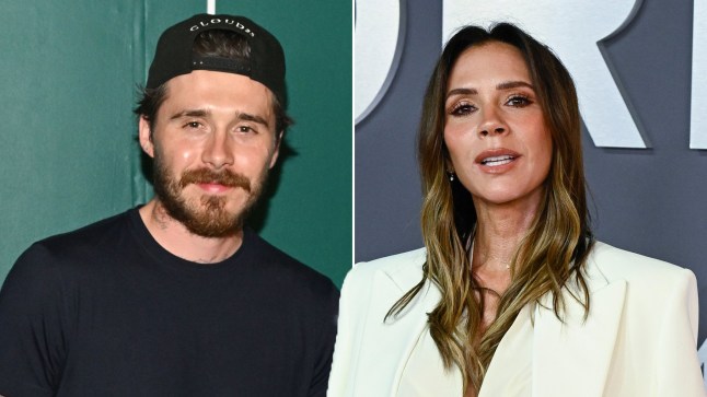 Composite image of Brooklyn Beckham and Victoria Beckham (