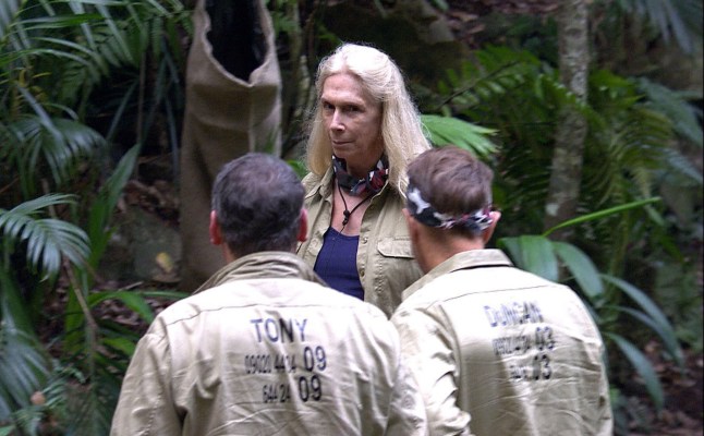 Editorial use only Mandatory Credit: Photo by ITV/Shutterstock (5371574cj) Lady Colin Campbell, Tony Hadley and Duncan Bannatyne 'I'm a Celebrity, Get Me Out Of Here!' TV Programme, Australia - 16 Nov 2015 Lady C is unhappy that she is labelled as one of the camps laziest celebs by Tony and Chris