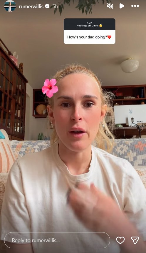 15312013 Bruce Willis' daughter Rumer makes heartbreaking confession about famous father's dementia battle Rumer Willis